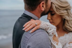 Beach proposal and Engagement Ring by Diamond Studio